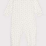 Petit Bateau Baby Front Snap Star Print Footie