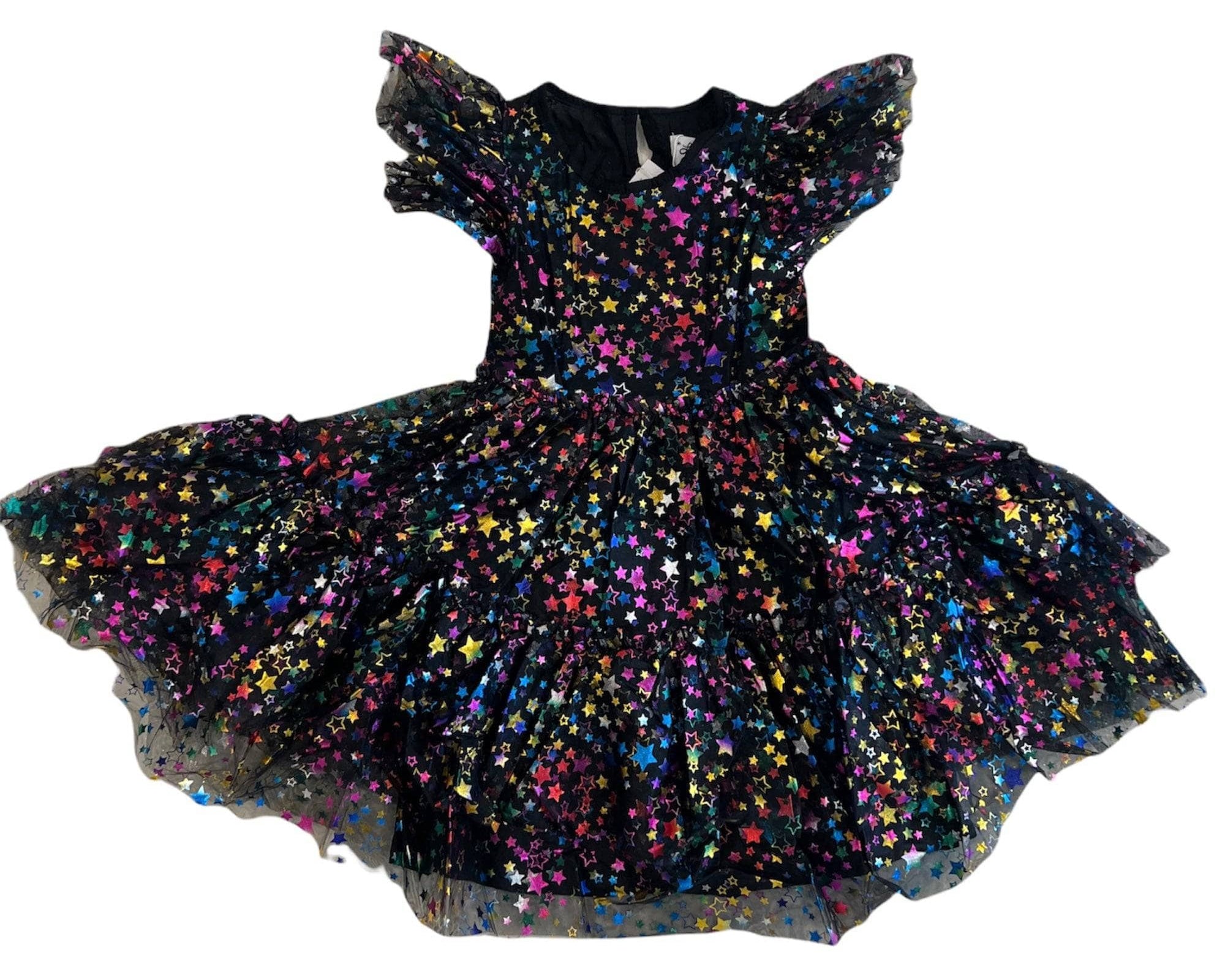 Lola & the Boys Shining Rainbow Star Tulle Dress