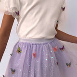 Lola & the Boys Rainbow Butterflies Tutu Skirt