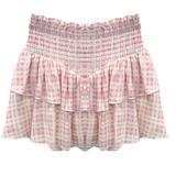 KatieJNYC Brooke Plaid Skirt - Baby Pink/Blue