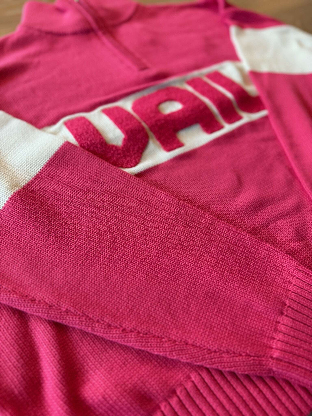 Ellsworth & Ivey Vail Block Quarter Zip - Pink/Ivory Skipper & Scout 