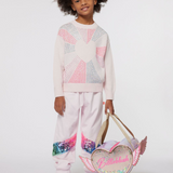 Billieblush Studded Heart Graphic Sweater