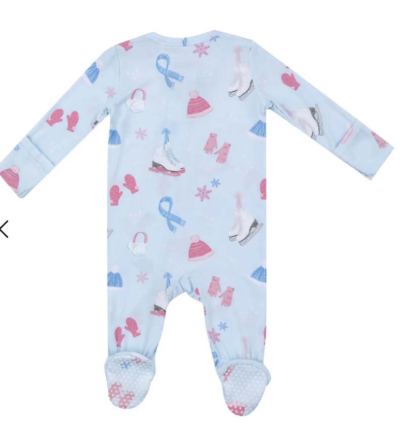 Angel Dear Ice Skating - 2 Way Zipper Footie Skipper & Scout 