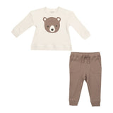 Angel Dear Baby Bear Applique - Sweatshirt + Jogger