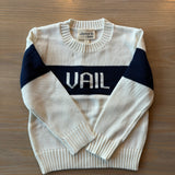 Ellsworth & Ivey Kids Vail Block Crewneck - Ivory/Navy