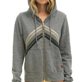 Aviator Nation Mountain Stitch Chevron Hoodie - Heather Grey/Grey