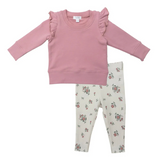 Angel Dear French Terry Woodsorrel - Ruffle Sweatshirt Set