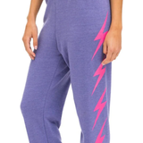 Aviator Nation Bolt 4 Sweatpants- Lavender/ Neon Pink