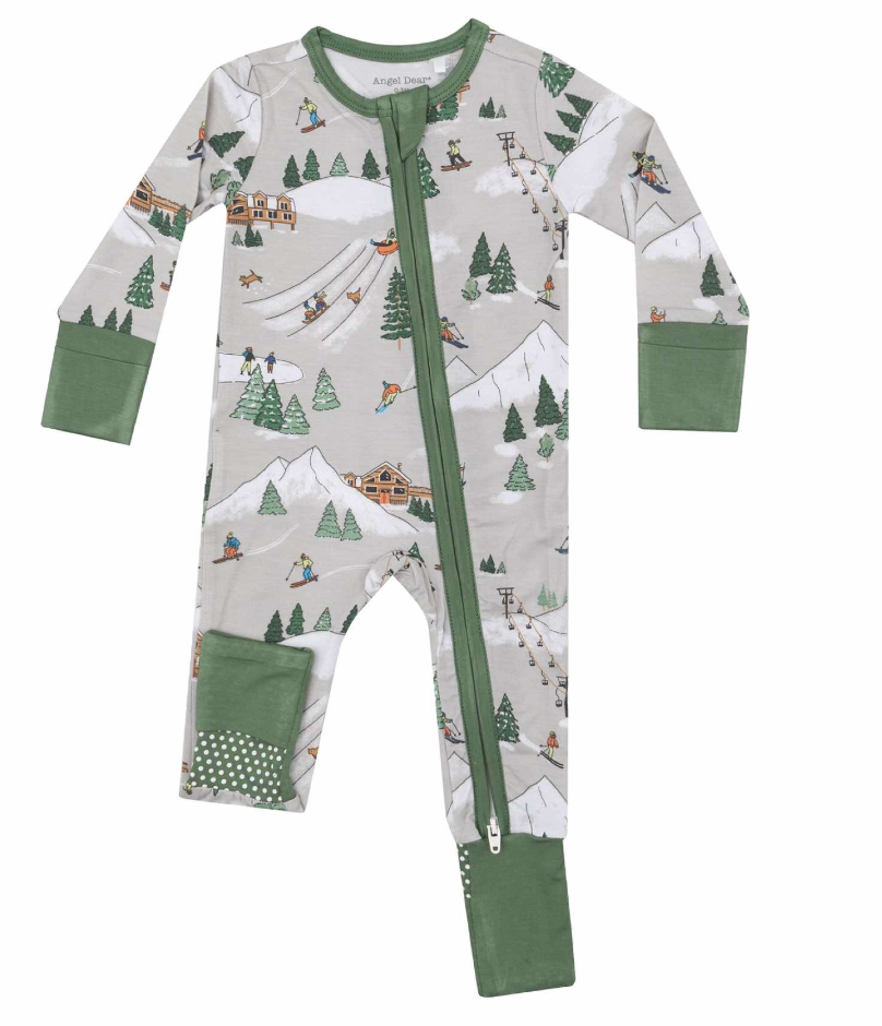 Angel Dear Winter Fun Skiers - 2 Way Zipper Romper Skipper & Scout 
