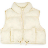 Love Daisy Puffer Vest - Cream