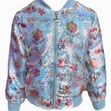 Lola & the Boys Good Vibes Doodle Sequin Bomber