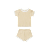 Quincy Mae WAFFLE SHORTIE SET