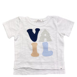 Oh Baby! Vail SS Tee - Cream/Blue