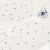 Petit Bateau Baby Front Snap Star Print Footie