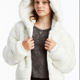 tractr Faux-Bulous Hooded Teddy Fur Puffer