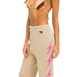 Aviator Nation Bolt 4 Sweatpant - Sand/Neon Pink