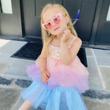 Lola & The Boys Paillette Ombre Tutu Dress