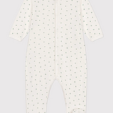 Petit Bateau Baby Front Snap Star Print Footie