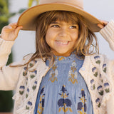 Pink Chicken Tari Tassel Sweater - Flower Embroidery
