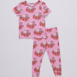 Pink Chicken Bamboo PJ Set - Wild Strawberries