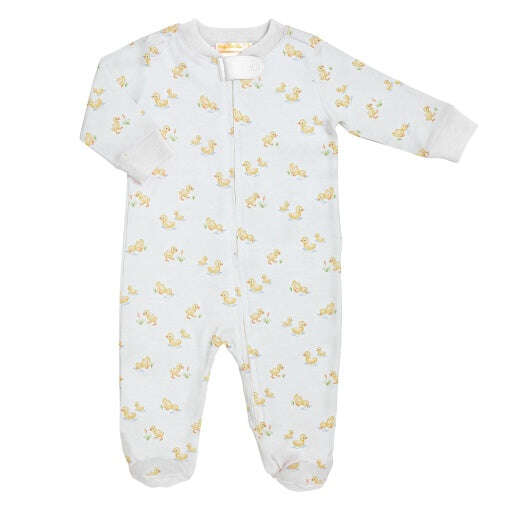 Baby Club Chic Baby Duckies Zip Footie Printed
