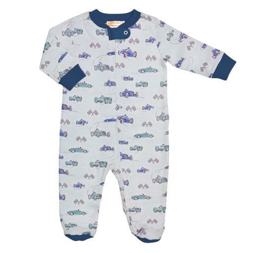 Baby Club Chic On the Road Zip Footie Printed - NB