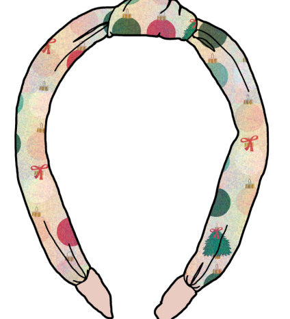 Pink Chicken Lame Holly Headband - Ornaments