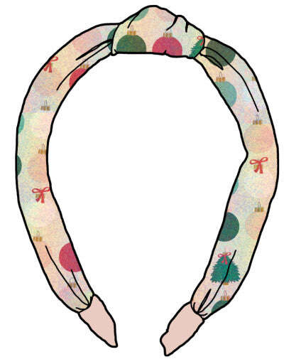 Pink Chicken Lame Holly Headband - Ornaments