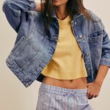 Free People Opal Swing Denim Jacket