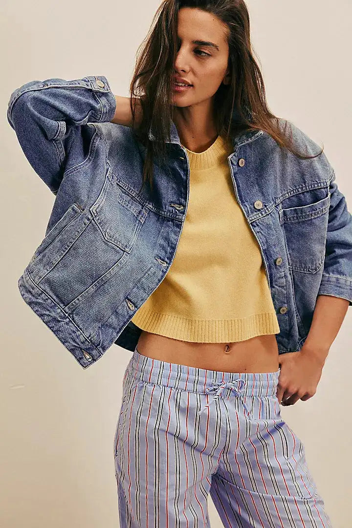 Free People Opal Swing Denim Jacket Skipper & Scout 