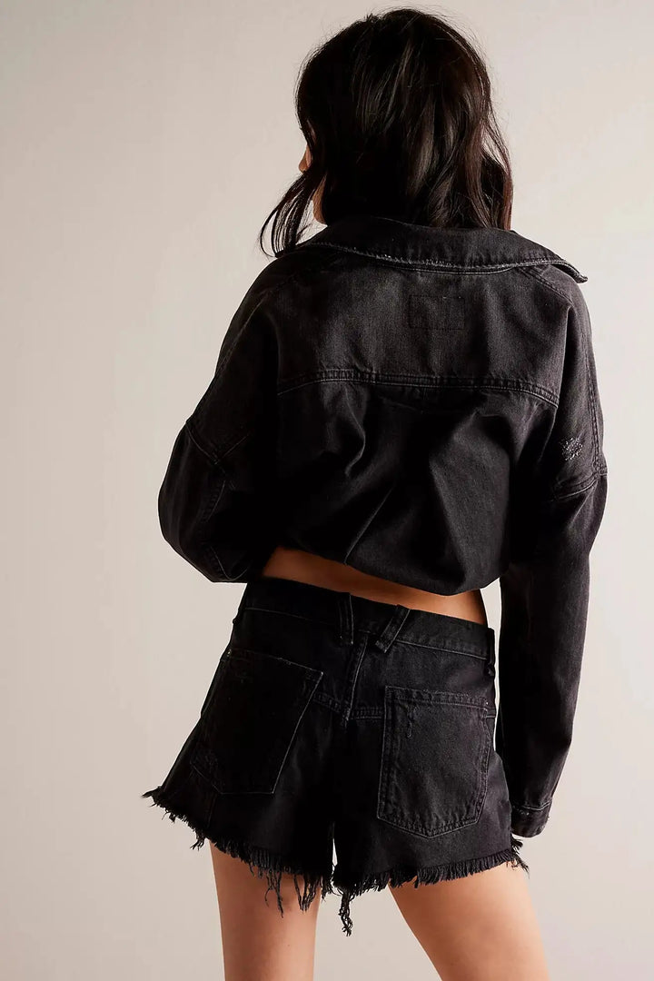 Free People Now or Never Denim Short Skipper & Scout 