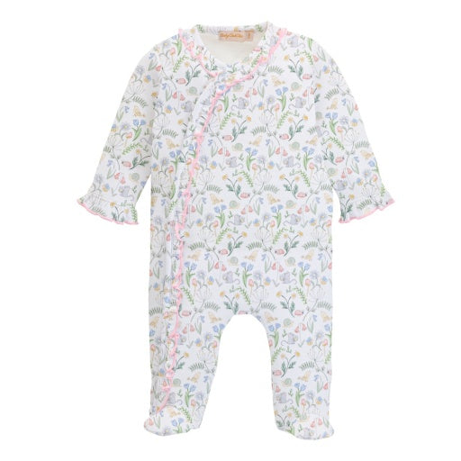 Baby Club Chic Printed Ruffle Footie Prairie Beauty - 0-3M