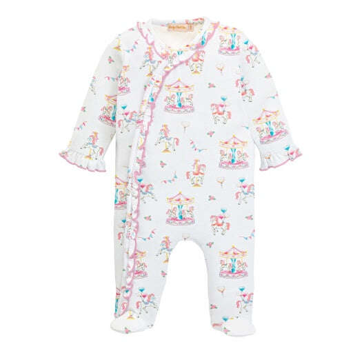 Baby Club Chic Printed Ruffle Footie Carousel