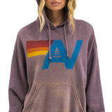 Aviator Nation Vintage Logo Relaxed Pullover Hoodie - Faded Mocha