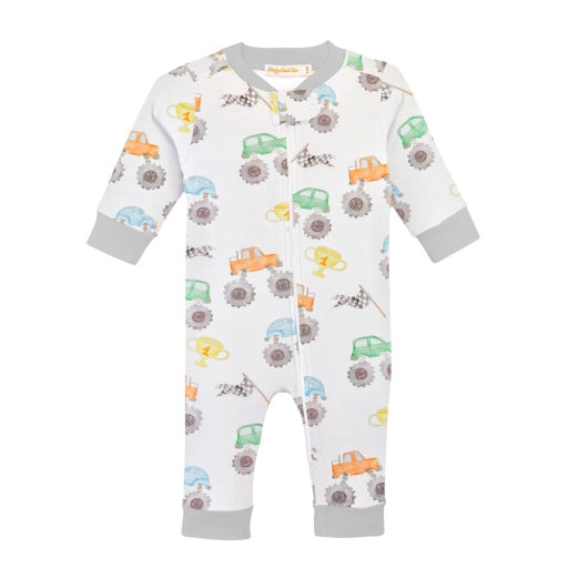 Baby Club Chic Monster Trucks Zip Coverall Printed - 18-24M