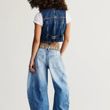 Free People Good Luck Mid-Rise Barrel Jeans
