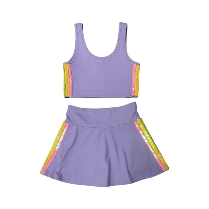 Lola & the Boys Rainbow Sherbert Sequin Tennis Set