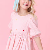 Pink Chicken Embroidered Brooke Dress