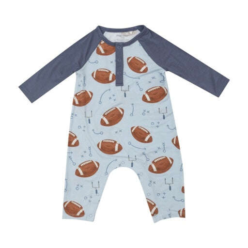 Angel Dear Footballs - L/S Raglan Romper Skipper & Scout 