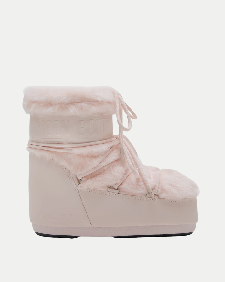 Moon Boot Icon Low Faux Fur - Dusty Pink