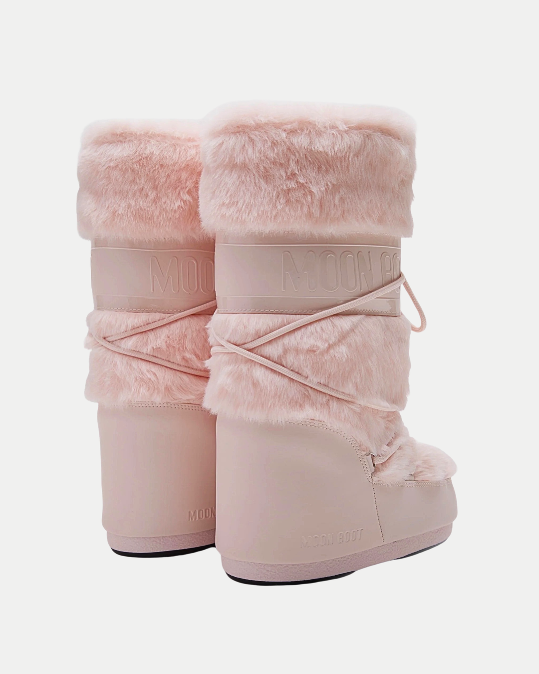 Moon Boot Icon Faux Fur Tall - Dusty Pink