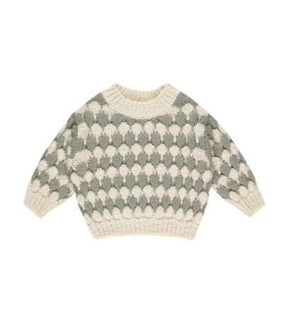 Rylee + Cru BUBBLE KNIT SWEATER - LAUREL STRIPE NATURAL