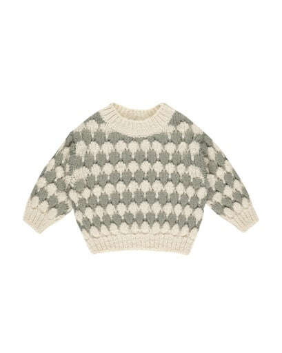 Rylee + Cru BUBBLE KNIT SWEATER - LAUREL STRIPE NATURAL