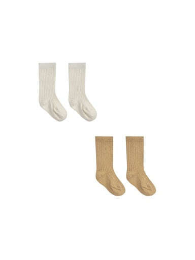 Quincy Mae SOCKS SET - IVORY-HONEY