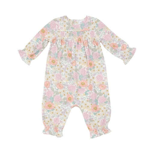 Angel Dear Peonies and Roses - Smocked Romper Skipper & Scout 