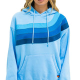 Aviator Nation Wave Stripe 4 Pullover Hoodie Relaxed