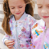 Lola & the Boys Good Vibes Doodle Sequin Bomber
