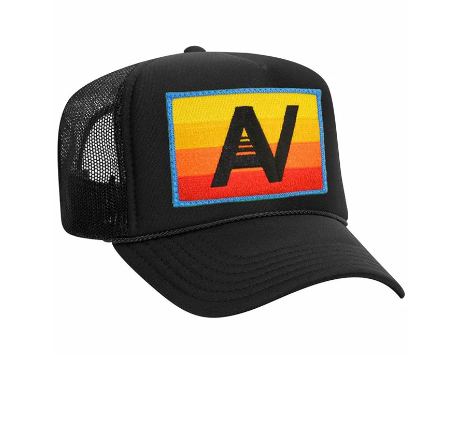 Aviator Nation Logo Rainbow Low Rise Trucker - woflow