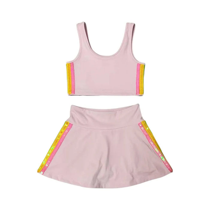 Lola & the Boys Rainbow Sherbert Sequin Tennis Set