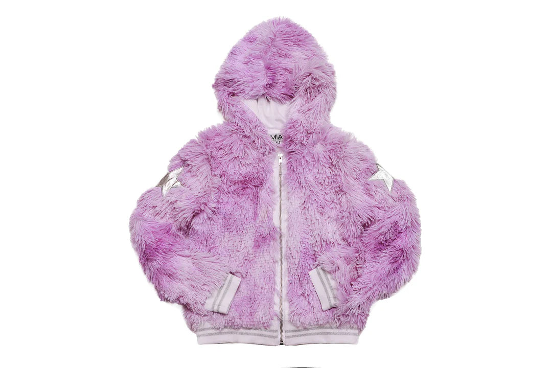 MIA NEW YORK Shag Jacket - Purple